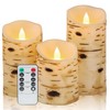 Comenzar Flameless Candles Birch Bark Candle LED Candles Home Decor