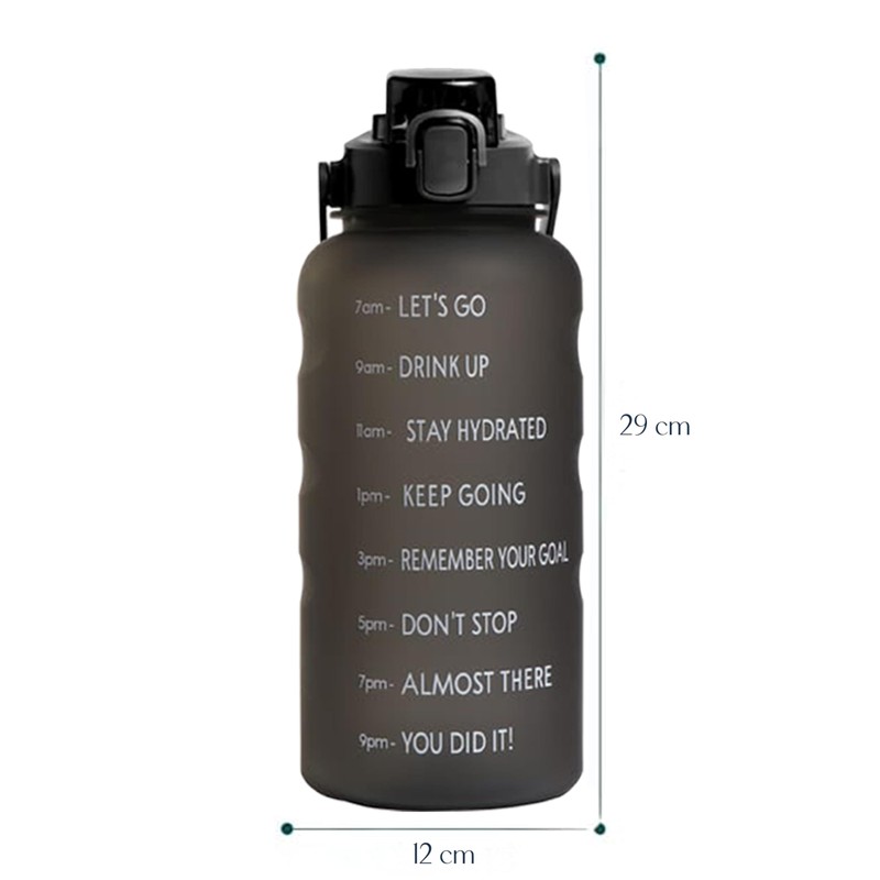 Katsy Style Hydrate 2L Tracker Water Bottle - Rainbow BPA-Free