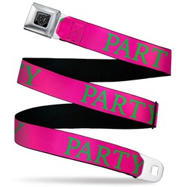 Buckle Down - Cinturón de seguridad para hombre, Party Pink/Green, 1.0" Wide - 20-36 Inches