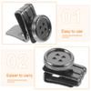 6-Piece Set of Metal Snap Clips for Suspenders, Sewing, Adjustable
