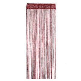 WedDecor Burgundy String Curtains Glitter Fringe Panel Fly Screen Room Divider Tassel Curtain for Doors, Doorway, Windows, Home Décor, Event Decoration, (90cm x 200cm)