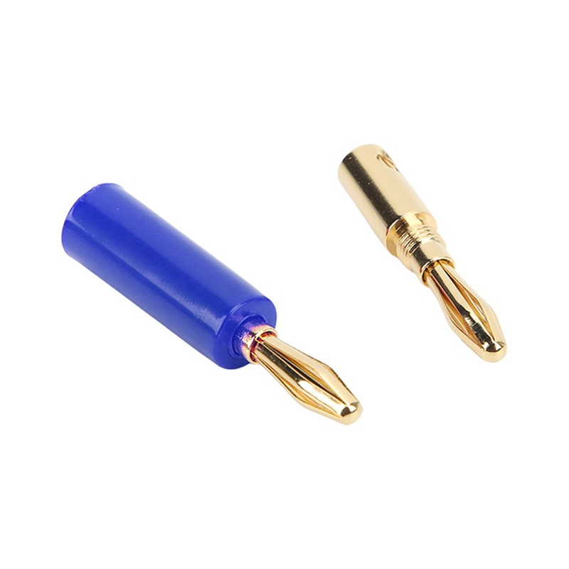 10PCS Banana Plugs 4mm Audio Jack Connector Solderless Six Blade