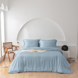 Oasis Bamboo Duvet Cover Set Cooling (Blue Moon, Full/Queen)