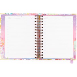 Agenda 2024 2025 September to August - A5 (16.5 x 20.5 cm), Day to Page, Academic Planner, Spanish and English, Side Index with Each Month, Double Wire'o Ring Binding - Takenote Valentina