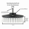 Brush attachment, cordless screwdriver, soft hardness, ideal for bathroom, toilet,