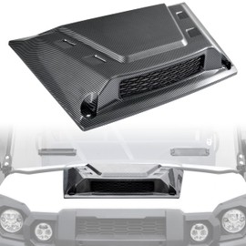 SAUTVS Sport Hood Scoop Kit for Kawasaki Mule Pro, Carbon Fiber Pattern Turbo Hood Scoop with Mesh Grill for Kawasaki Mule Pro FXT DXT DX FX FXR 2015-2025 Accessories