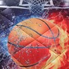 Wowelife Basketball Bedding 3D Basketball Comforter Set Twin Fire Black