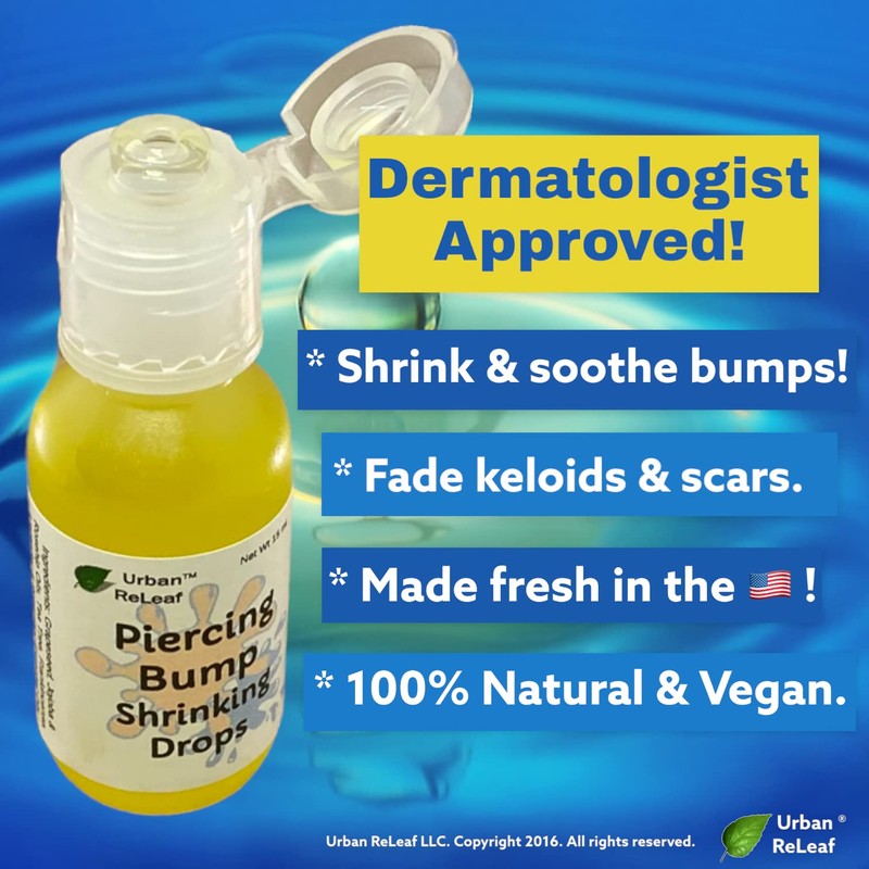 Urban ReLeaf Piercing Bump Shrinking Drops! Keloid Bumps Gentle Effective