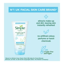Simple Gel De Limpieza Facial Micellar Boost. Piel Sensible