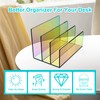 Boloyo Acrylic File Holder,1PC 3 Sections Rainbow File Organizer Mail