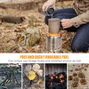 Lixada Camping Stove, Stainless Steel Portable Wood Stove, Solid Alcohol