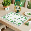 St. Patrick's Day Placemats Set of 6 Green Shamrock Table