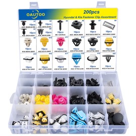OAUTOO 200pcs for Hyundai & Kia Body Interior and Exterior Retainer Fastener Clip Assortment