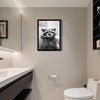 SYWENNOI Framed Black and White Bathroom Canvas Wall Art, Funny