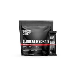 Polvo de electrolitos Clinical Hydrate, sabor a sandía y sal, 30 sobres