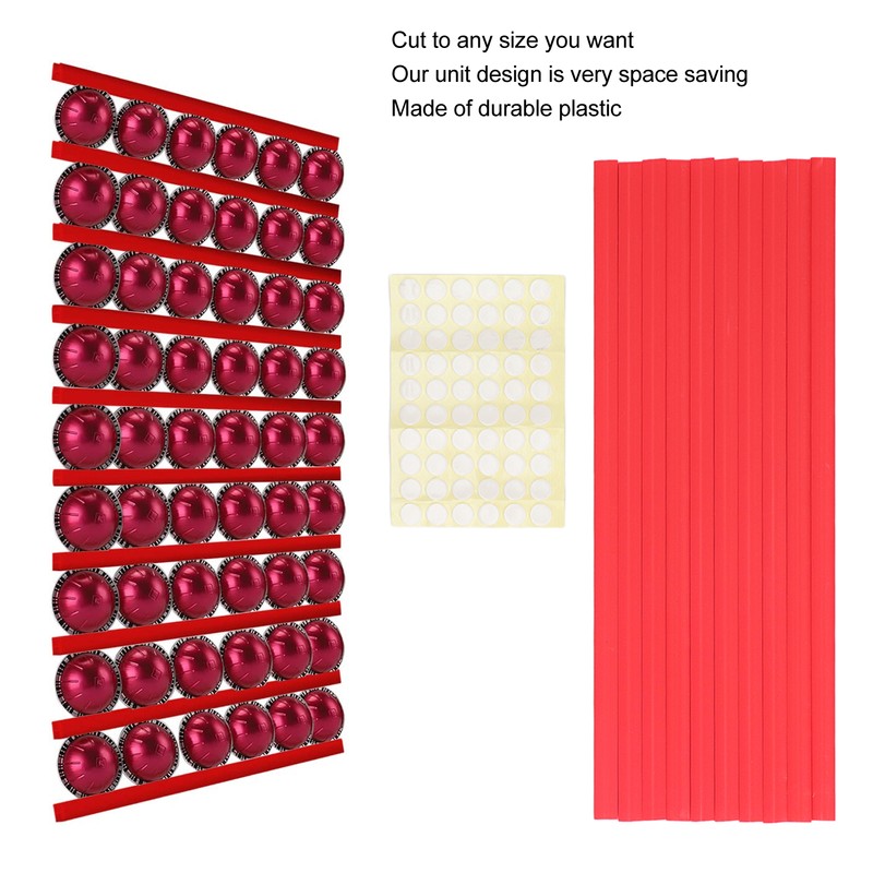 Red Wall Mounted Coffee Pod Holder Home Kitchen Under Cabinet