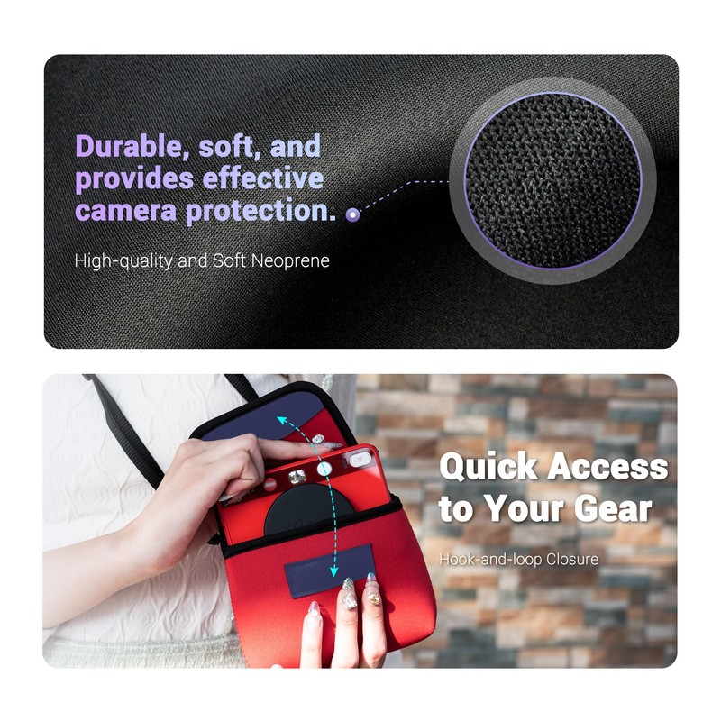 Soft Neoprene Camera Case for Leica SOFORT 2 Instant Camera,
