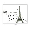 DaraBaby Vinil Decorativo Torre Eifel París Florecente Sala Estancia