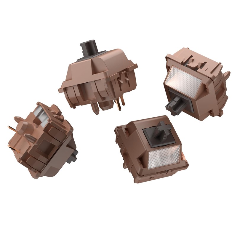 DUROCK Mocha Chocolate T1 Switches, Full POK T1 Tactile Switch