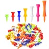 shaohui 70 Pcs Golf Tees, Mixed Sizes Plastic Golf Tees,Practical