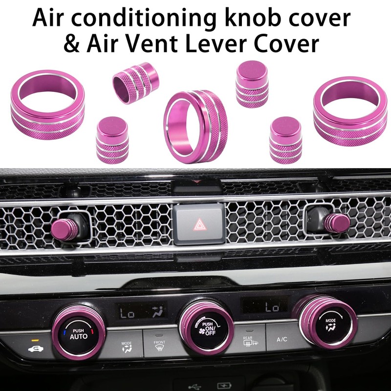 LOCOY Air Conditioning Vent Knob Cover for Honda Civic Accessories