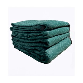 Diamond UP 4 Moving Blankets, Double Extra Large Moving Blankets for Furniture, Professional Quilted Furniture Shipping and Storage Pads, 144" x 80", Green and Gray(4 Packs)