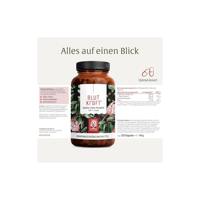 Iron Complex with Vitamin C and Fennel Vegan - 120