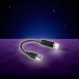 2Pcs Red Mini LED Star Night Projection Light, USB-Powered Car Roof & Wall Projector Night Light