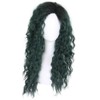 GNIMEGIL Long Curly Wigs for Women Deep Emerald Green Ombre