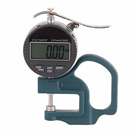 Digital Thickness Gauge for Paper Leather Cloth Wire Measuring Tool 0-12.7mm Measuring Range 0.01mm Accuracy