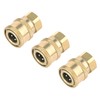 Awpeye 3 Pack Pressure Washer Coupler, Brass Fittings, 1/4 Inch