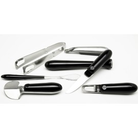 Arta by Chef'n Brio Bucket and 7-Piece Tool Set, Black/Stainless Steel