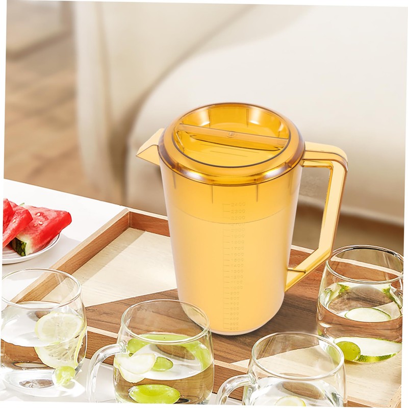 Gatuida Large Capacity Frosted Plastic Cold Water Pitcher with Lid