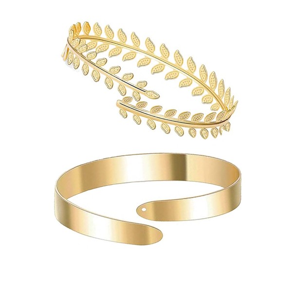 MOZAKA 2 Pcs Arm Cuff Upper Arm Band Cuff Jewelry