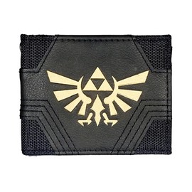TCB Creations Link Cartoon Character Classic Triforce Gold Wing Logo Mens Bi Fold Wallet