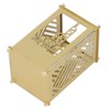 3set Pen Holder Golden Appearance Electroplating Quadrate Educational DIY Assembly