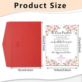 Delujouberst Pastor Appreciation Gifts - Cards for Pastor Wife, Pastor Thank You Appreciation Cards With Envelopes