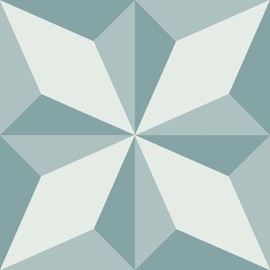 FloorPops Topaz Peel & Stick Floor Tiles, Blue