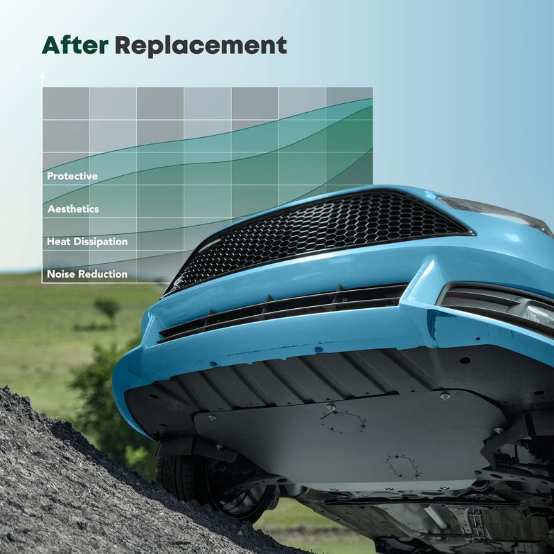 YHTAUTO Front Lower Engine Splash Shield Compatible with Ford Fusion,