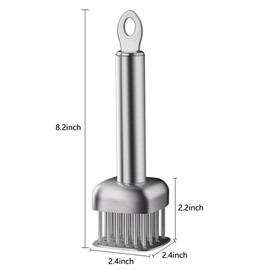 AMPSEVEN Meat Tenderizer Tool - Stainless Steel Meat Tenderizer Needle for Steak Beef Pork Chicken BBQ