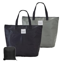 [FUJI JAPAN] Posh Sack Compact Insulated Eco Bag, Folding Lightweight, 3.2 gal (10 L), Insulated, Eco-Friendly, SDGs, Zipper Included, Shopping Bag, Small, Polar Bear Fuji (Black)