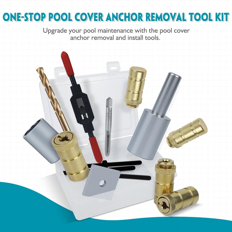 Zylorix One-Stop Pool Anchor Removal Tool Kit with 5 PCS