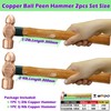 WEDO 2PCS Copper Ball Peen Hammer Set, 8 oz +