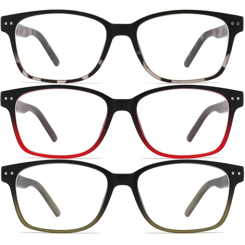 STARTONYOU Reading Glasses 3 Pack Anti-Blue Light Readers for Men