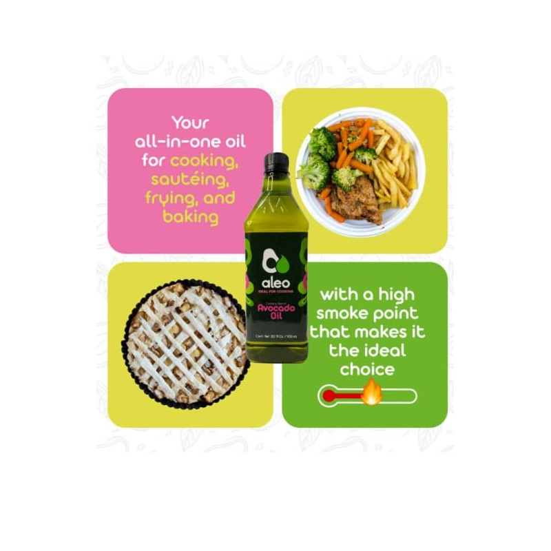 ALEO, Cooking blend avocado oil, Keto, Perfect for frying, grilling,