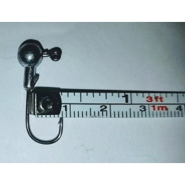 Unbranded 50 pcs Unpainted Round Lead Jig Heads  1/32 1/16 1/8 1/4 3/8 1/2 3/4 1 oz - 1/16 ounce