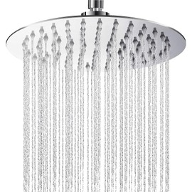 Yapwiki Rain Shower Head, 8 Inches, 304 Stainless Steel, Self-Cleaning Rain Shower Head, with 90 Anti-Limescale Nozzles, Shower Head for the Shower, Sufficient Large and Water-Saving