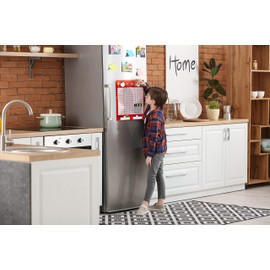 Magnetic Reward Behavior Star Chore Chart for One or Two Kids 17 x 13 Includes: 6 Color Dry Erase Markers Green, Blue, Black, Flexible Chart with Full Magnet Backing for Fridge Teaches Responsibility