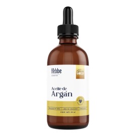 Aceite De Argan Marroqui Orgánico Puro Prensado en frío, Tratamiento Capilar Facial Dia/noche, Hebbe cosmetics 50ml