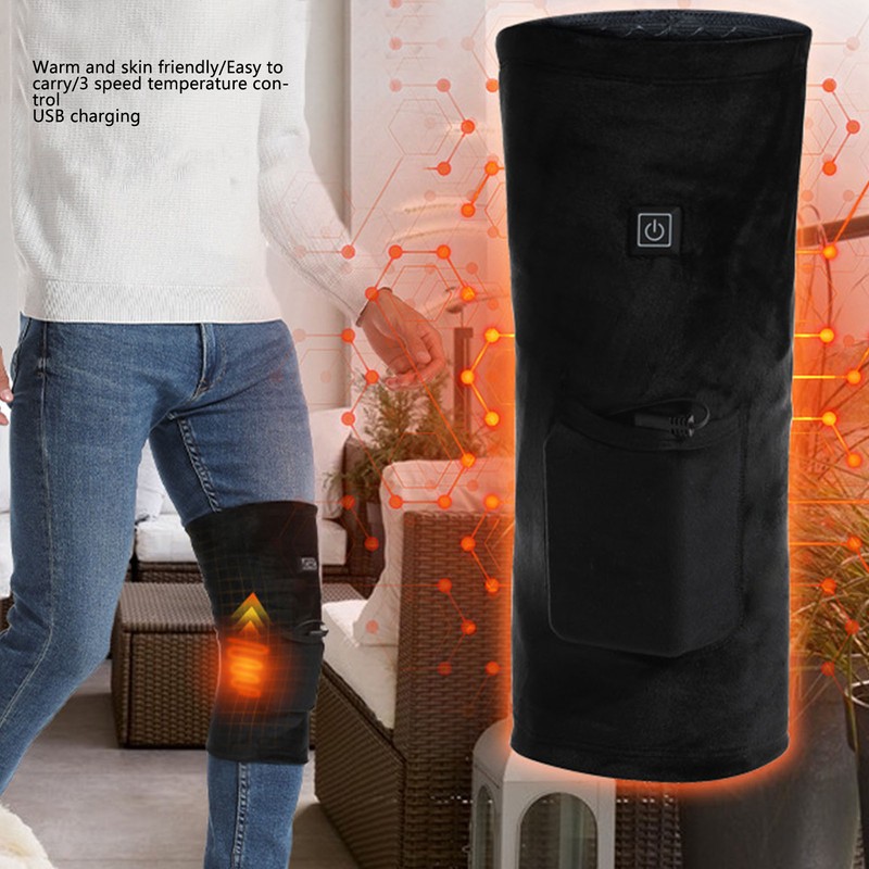 Heated Knee Brace Wrap 3 Gears Adjustable Heat Brace USB
